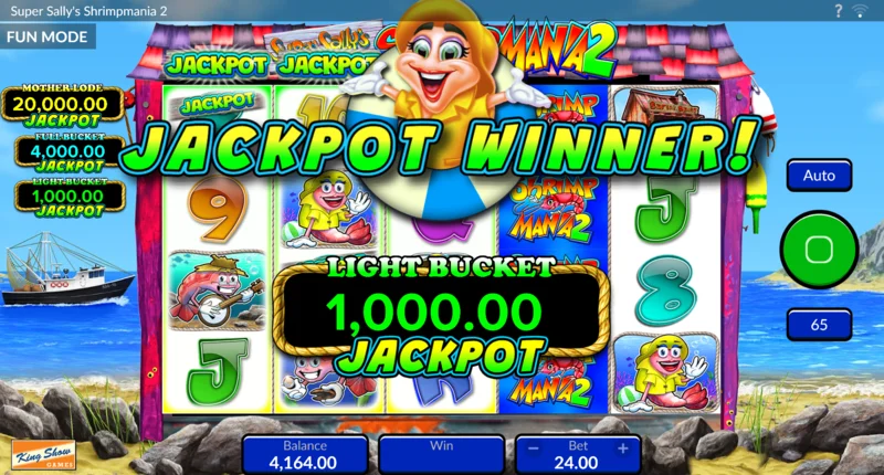 Super Sally's Shrimpmania 2 - korvivikmängu käivitamine korvide ja Free Spins valikuga